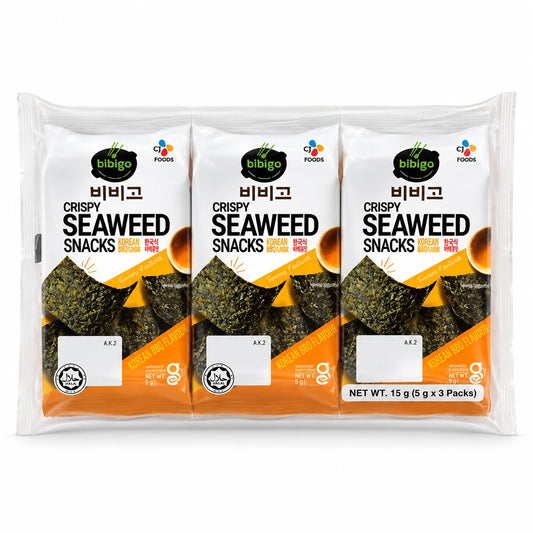 CJ Bibigo Crispy Seaweed Snacks Sesame Original Flavour 15g