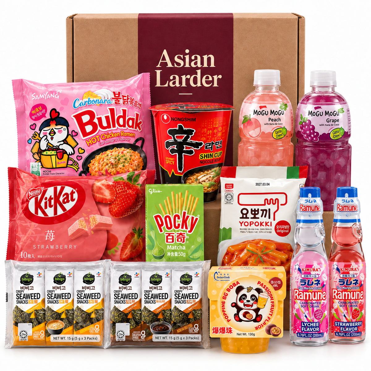 Asian Snack Box with Drinks – 12-Item Discovery Box
