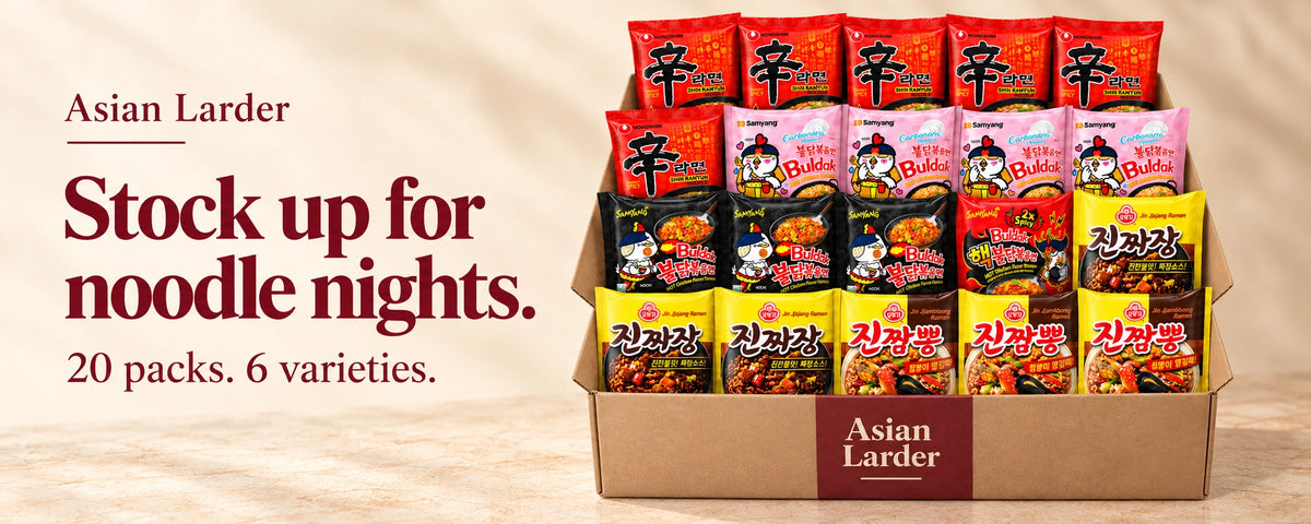 Korean Instant Noodles Variety Pack, 20 Packs