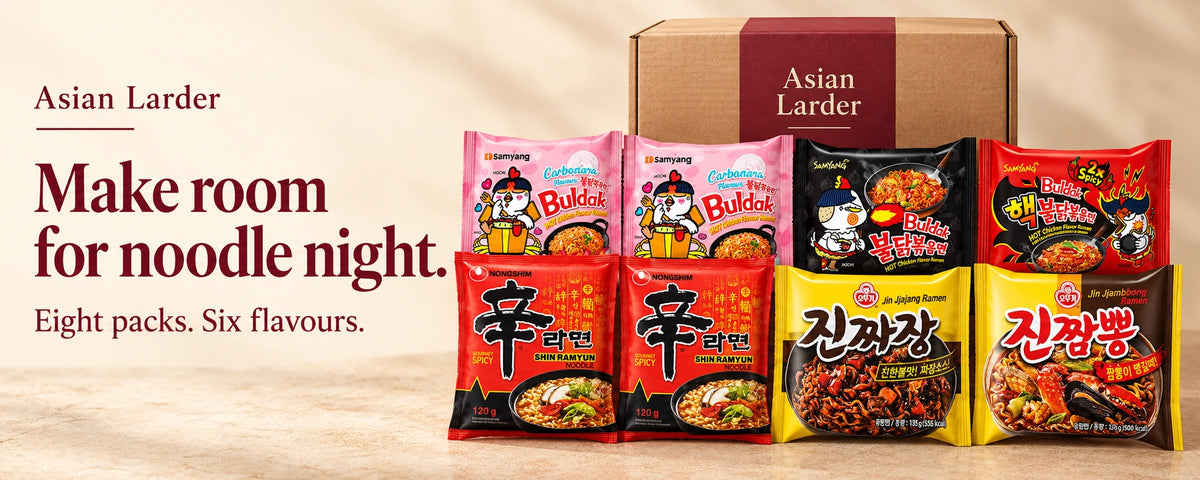 Korean Ramen Variety Box – 8 Packs, 6 Flavours