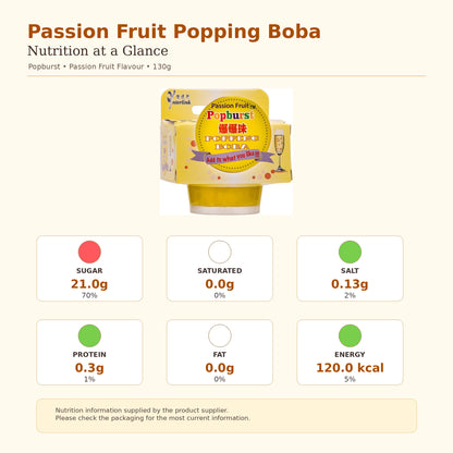 RW Popburst Passion Fruit Popping Boba 130g